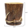 Buck Mountain Antler Waste Basket