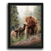 Kissing Bears Personalized Framed Canvas - Small