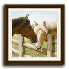 Hitched Personalized Horse Framed Canvas - Small