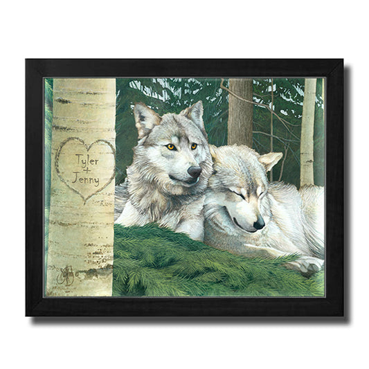 Personalized Wolves Framed Print