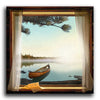 Morning Canoe Personalized Stretched Canvas - Small