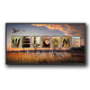 Lake Welcome Personalized Framed Canvas