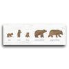Personalized Bear Family Stretched Canvas - Small