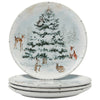 December Woodland Dinner Plates-Set of 4