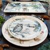 December Woodland Dessert Plates-Set of 4