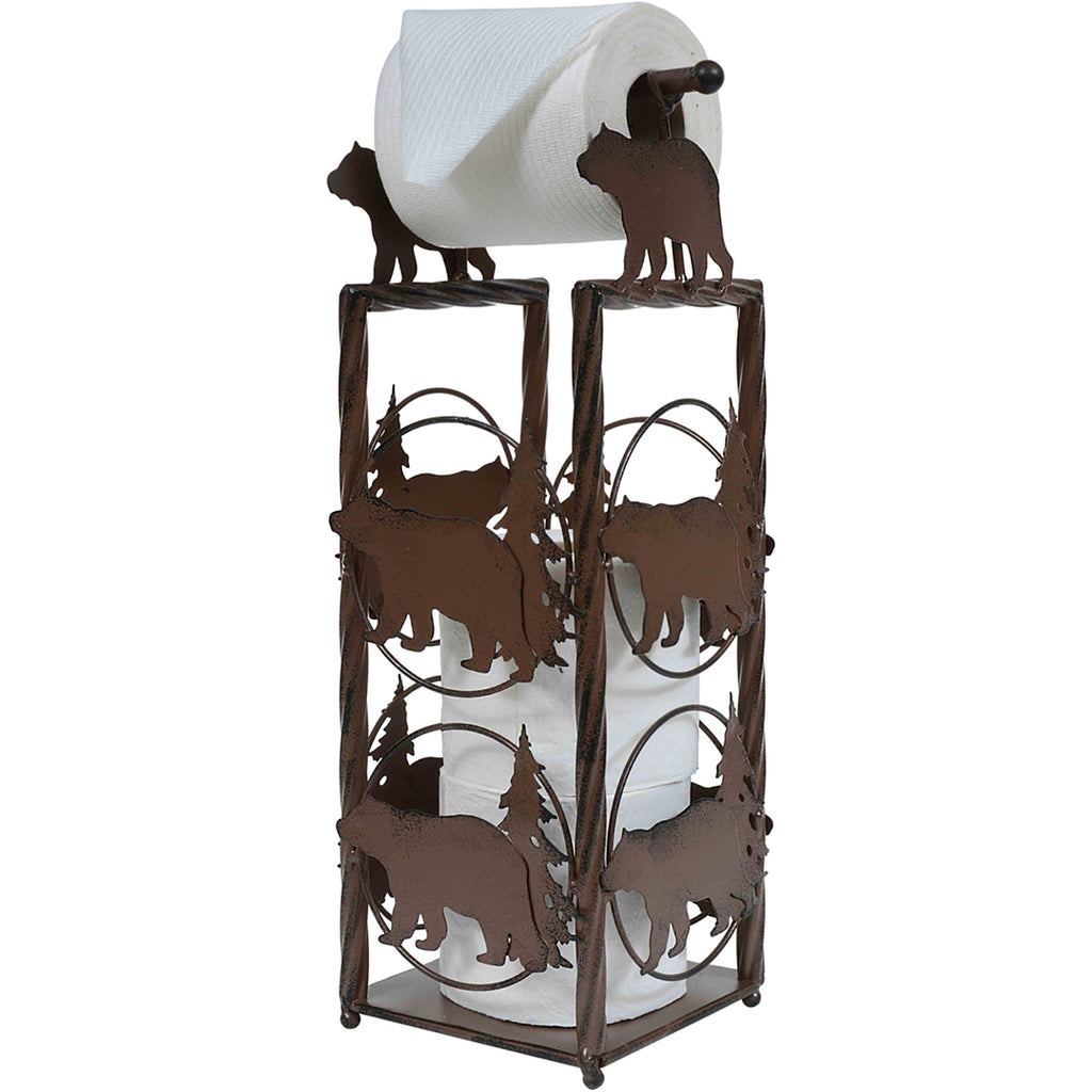 Pine Tree & Bears Toilet Paper Stand