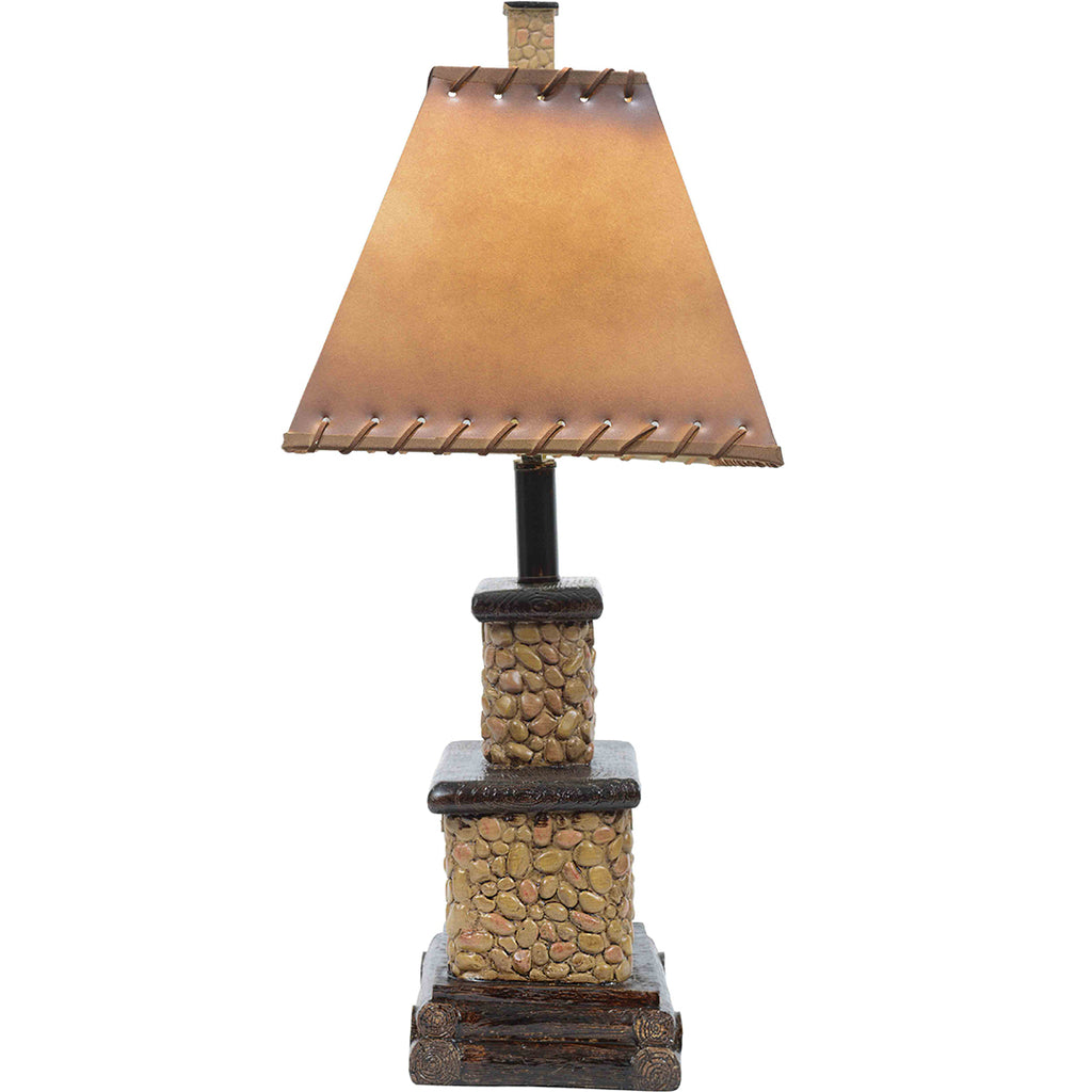 Stone Fireplace Lamp