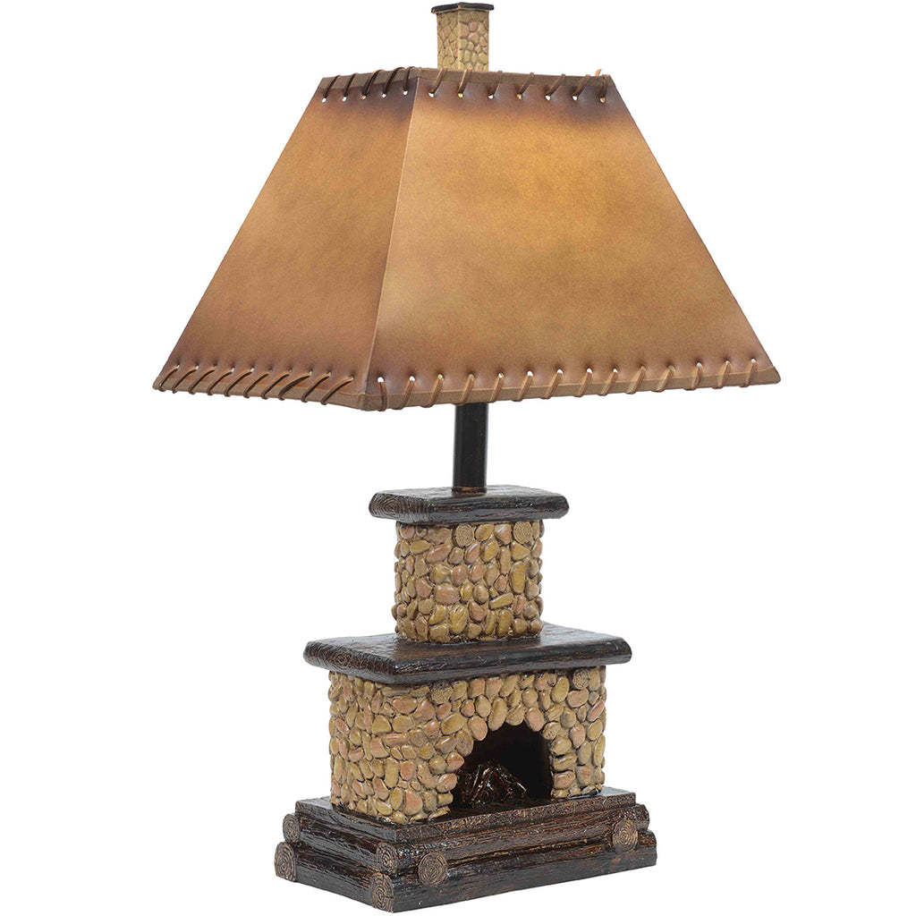 Stone Fireplace Lamp
