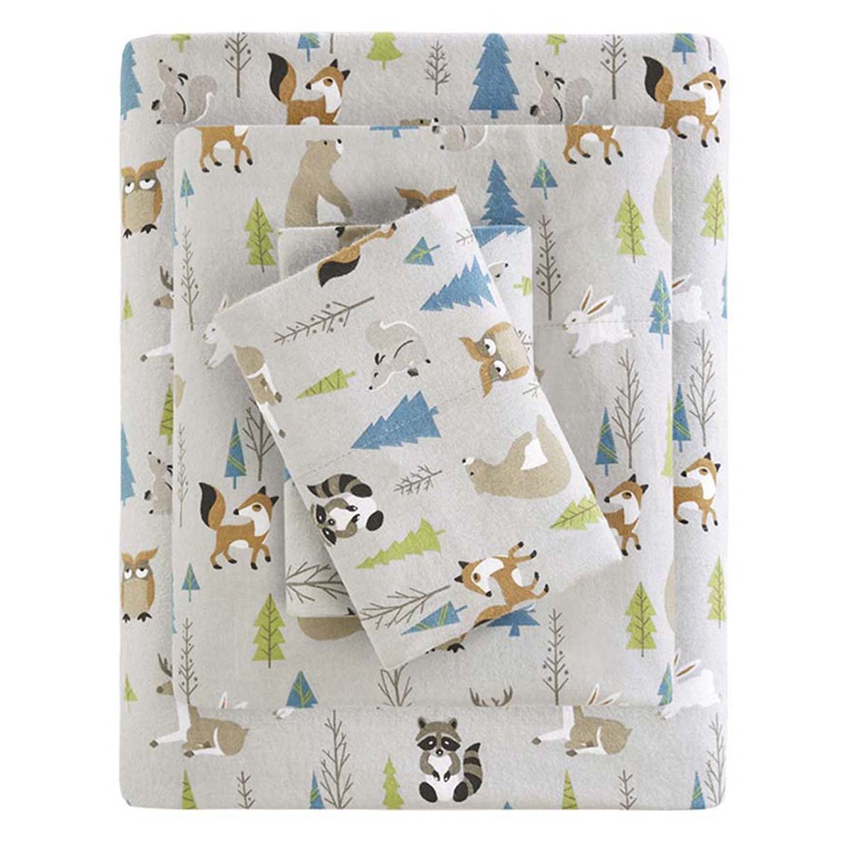 Forest Friends Flannel Sheet Set - King - OUT OF STOCK UNTIL 06/30/2026