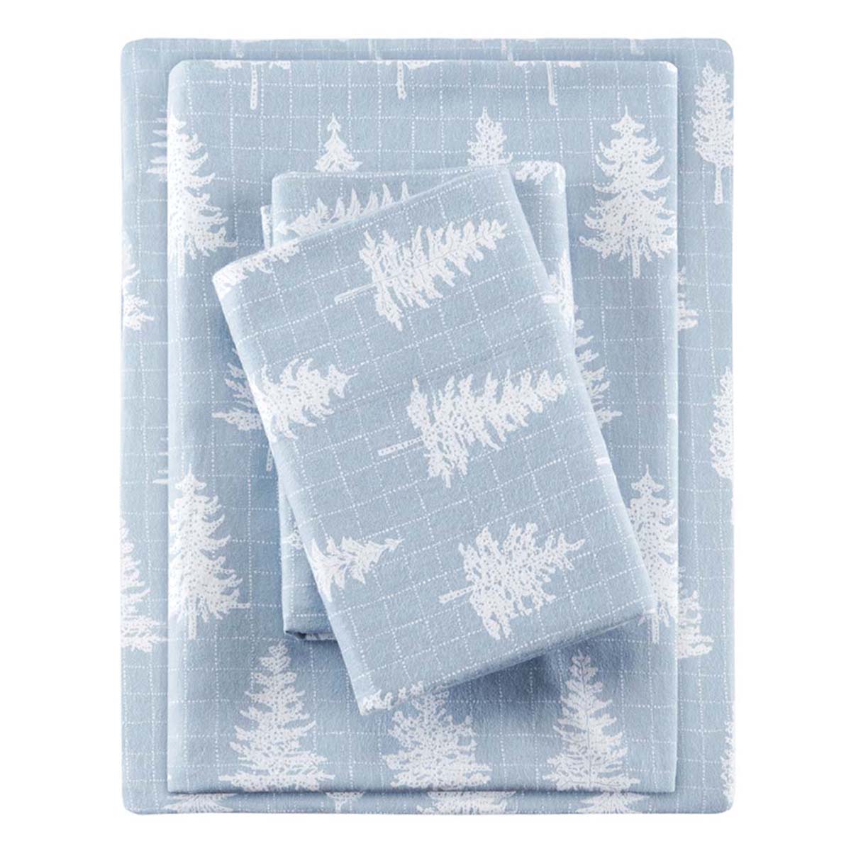 Winter Trees Flannel Sheet Set - Full