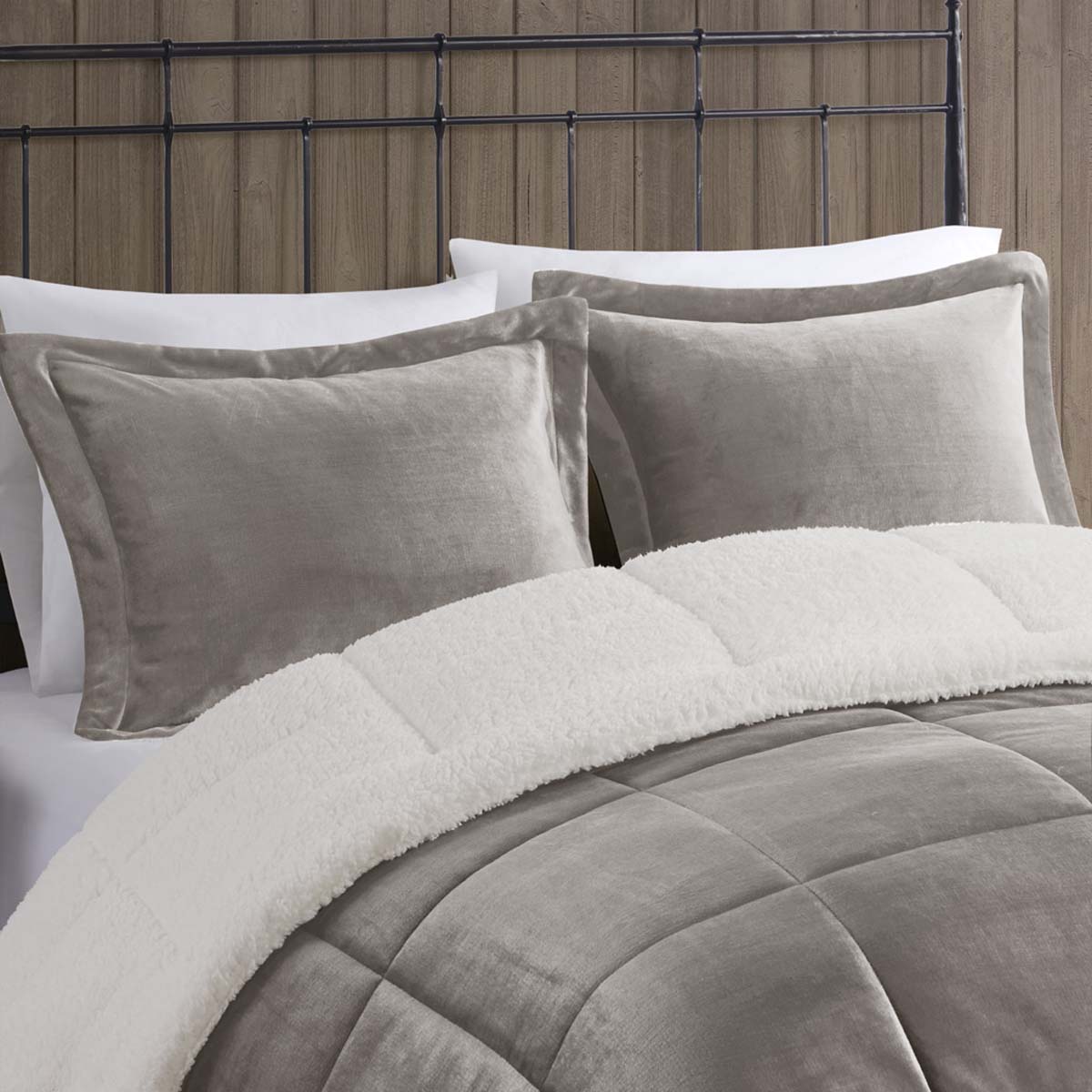 Natures Nook Sherpa Comforter Set - Full/Queen