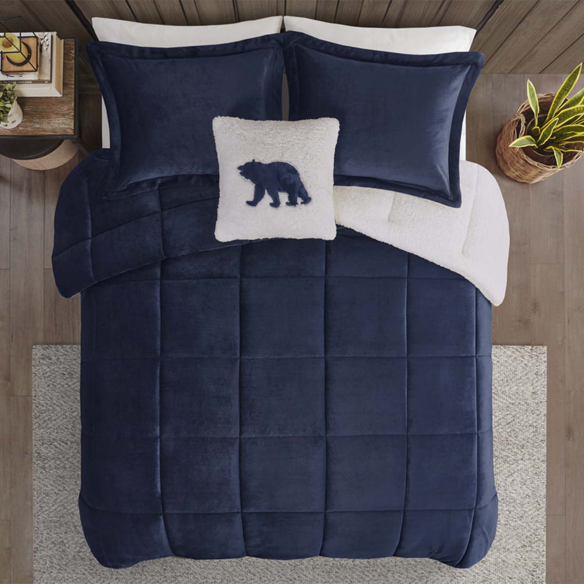 Lumber Haven Sherpa Comforter Set - Full/Queen