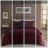 Red Plaid Sherpa Comforter Set - King