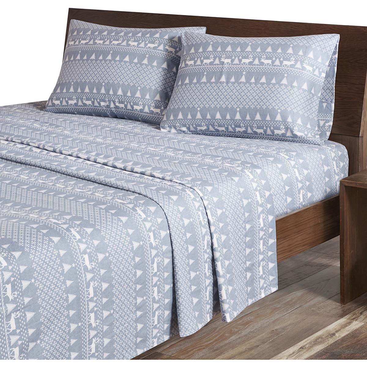 Roaming Moose Flannel Sheet Set - Queen