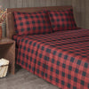 Red Plaid Flannel Sheet Set - Queen