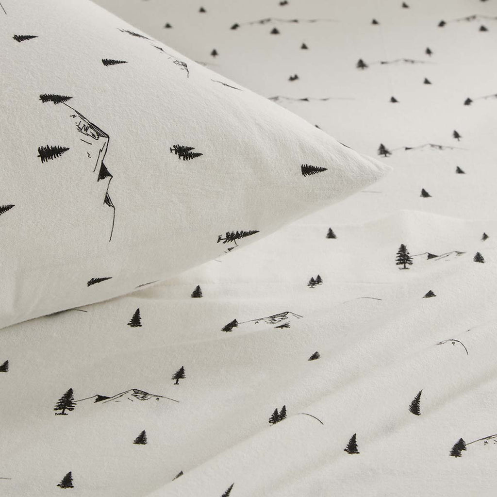 Mountain Side Flannel Sheet Set - Twin