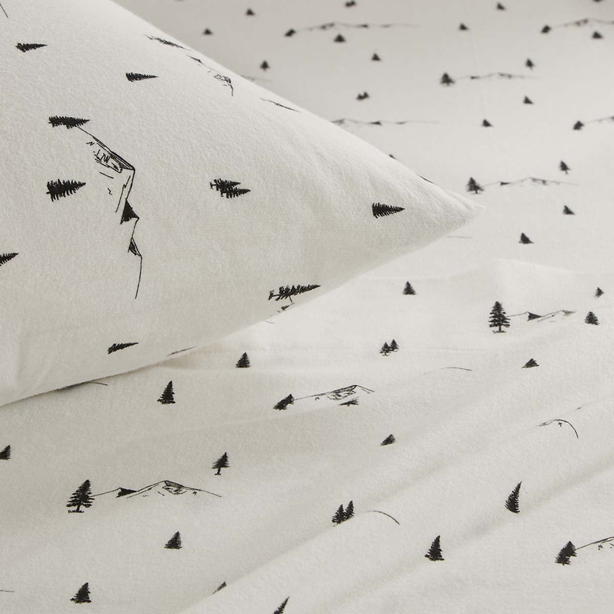 Mountain Side Flannel Sheet Set - Twin