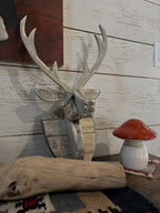Recycled Wood Deer Head Wall Hanging