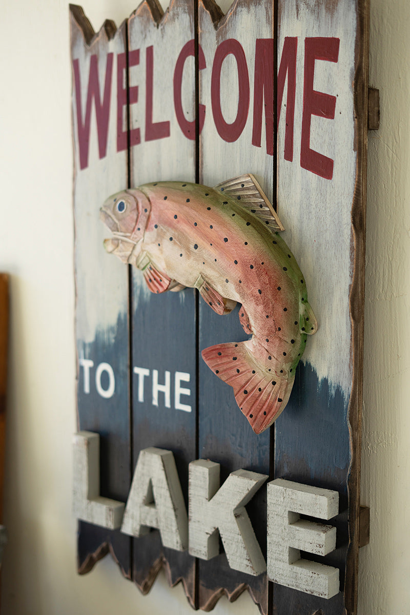 Trout Haven Welcome Sign - OVERSTOCK
