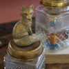 Metal & Glass Fox Canisters - Set of 2