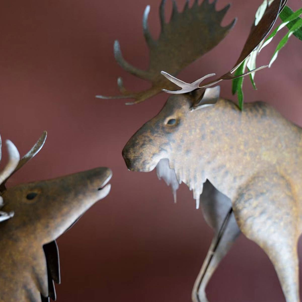 Highland Moose Metal Sculpture
