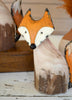 Carved Fox Statuaries - Set of 2