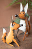 Fox Pair Recycled Metal Sculptures