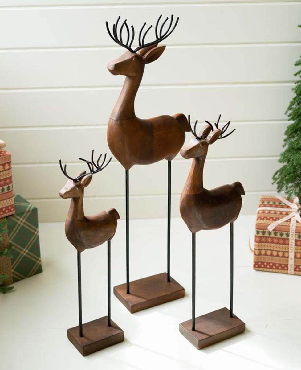 Reindeer Games Sculptures - Set of 3