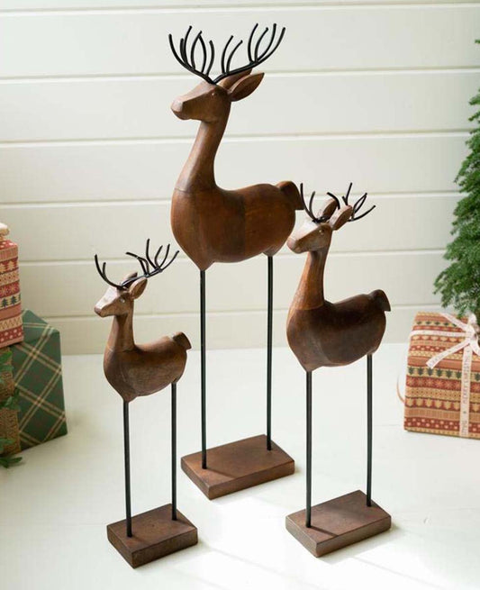 Reindeer Games Sculptures - Set of 3