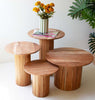 Flame Acacia Accent Tables - Set of 4