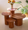 Flame Acacia Accent Tables - Set of 4