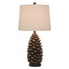 Rustic Pinecone Table Lamp
