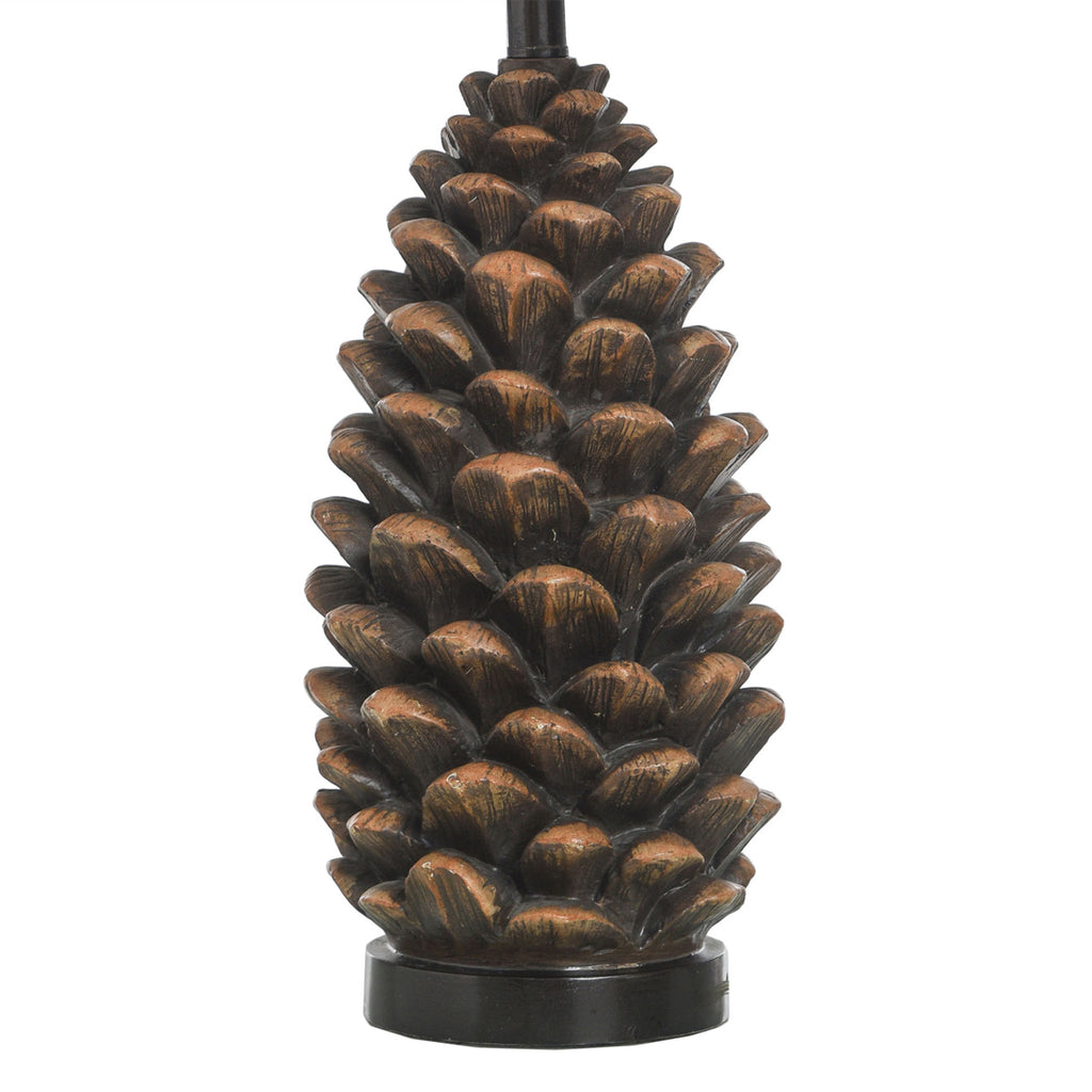 Rustic Pinecone Table Lamp