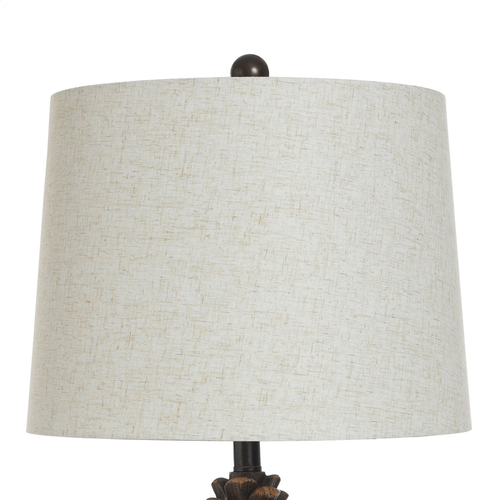 Rustic Pinecone Table Lamp