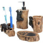 Climbing Black Bears Bath Set - Set of 4