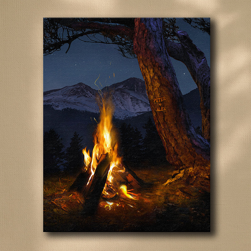 At the Campfire Personalized Wall Art