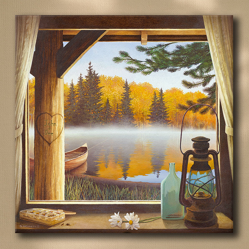 Cabin Window Personalized Wall Art