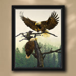 Majestic Eagles Personalized Framed Canvas - Large