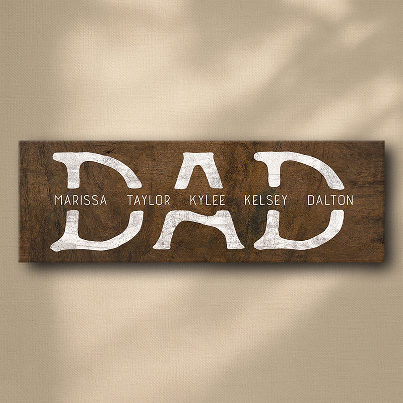 Lodge Dad Personalized Stretched Canvas - Small