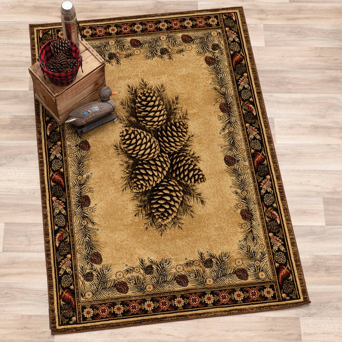 Woodland Retreat Pinecone Rug - 2 x 3