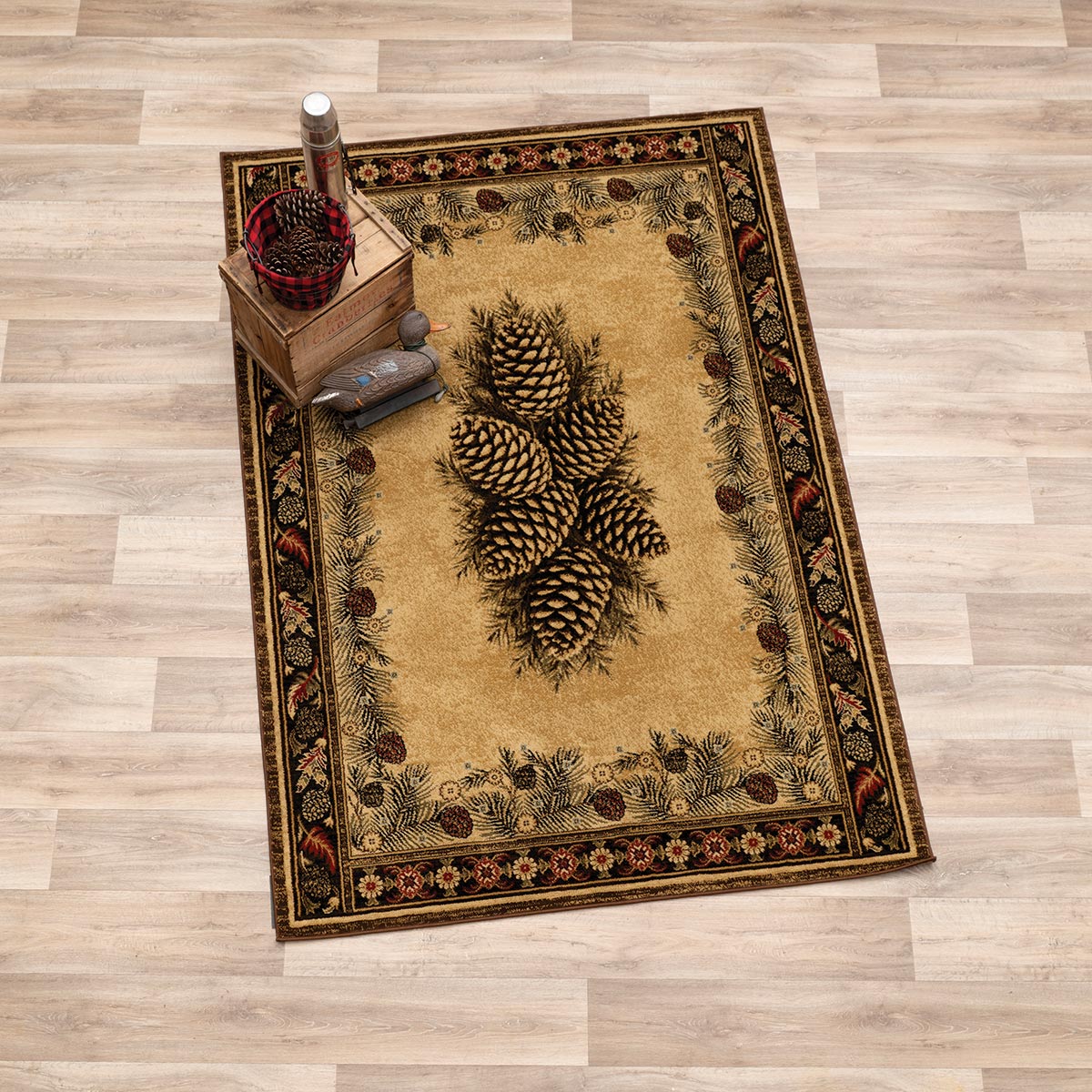 Woodland Retreat Pinecone Rug Collection