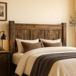 Lima Sawn Headboard with Iron & Provincial Stain - Cal King