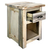 Lima Live Edge 25 Inch Nightstand with Iron - Clear Lacquer