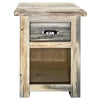 Lima Live Edge 25 Inch Nightstand with Iron - Clear Lacquer