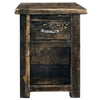 Lima 30 Inch Nightstand with Iron - Jacobean Stain
