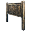 Lima Sawn Headboard with Iron & Jacobean Stain - Cal King