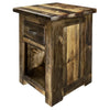 Lima Live Edge 25 Inch Nightstand with Iron - Provincial Stain