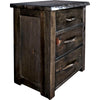 Lima Live Edge 3 Drawer Chest - Jacobean Stain