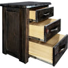 Lima Live Edge 3 Drawer Chest - Jacobean Stain