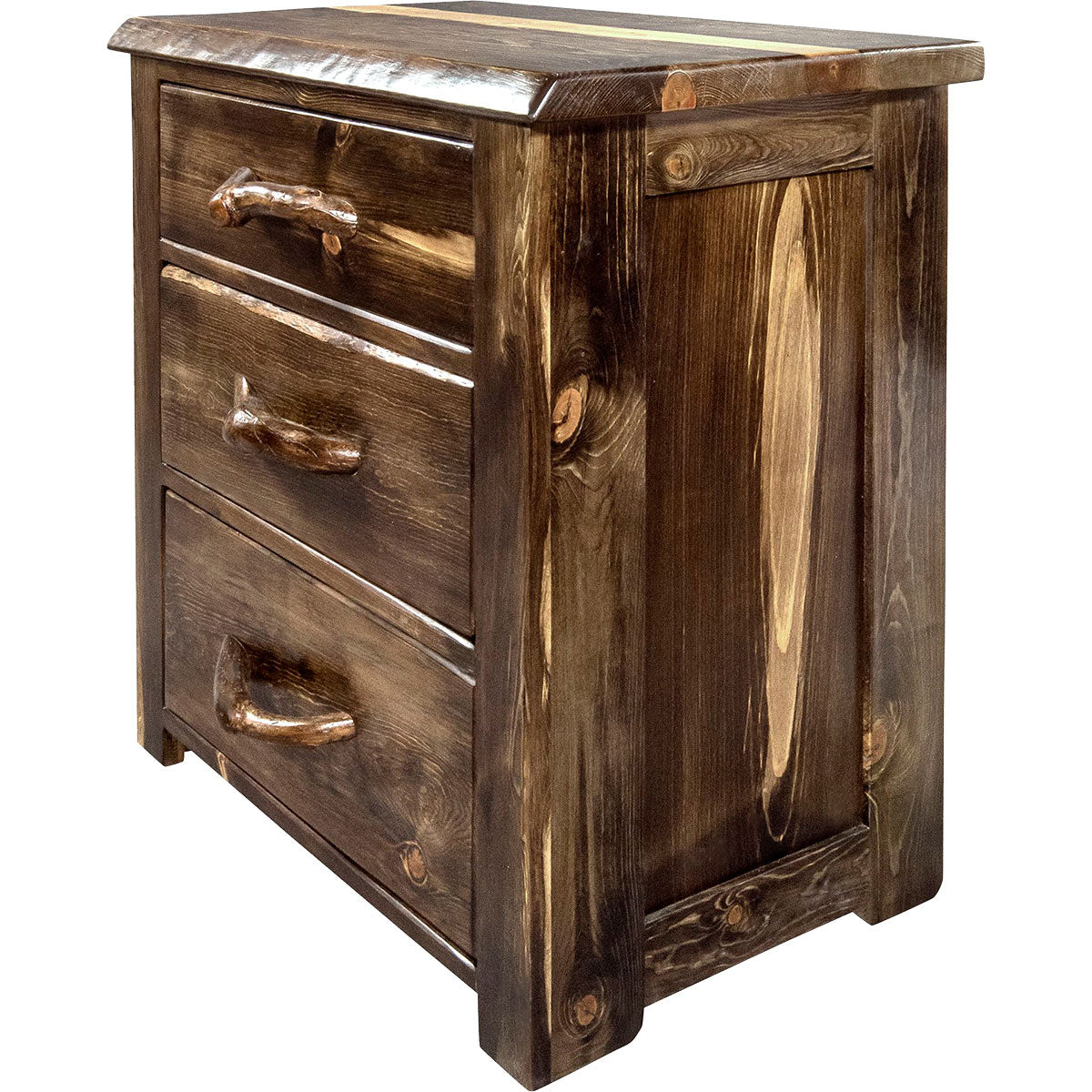 Lima Live Edge 3 Drawer Chest - Provincial Stain